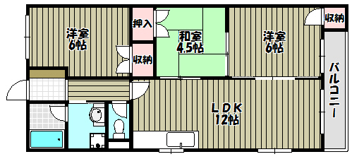リトルバレイA棟 間取り図