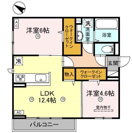 グランヴェールⅥ 間取り図
