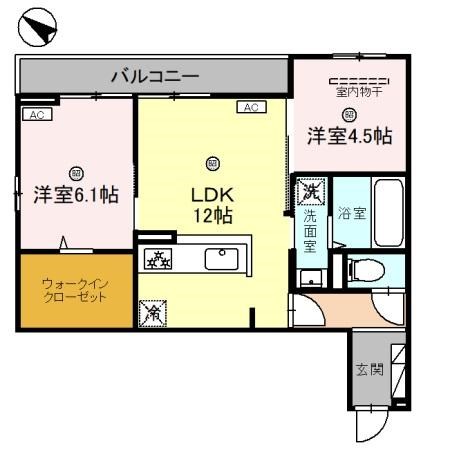 グランヴェールⅥ 間取り図