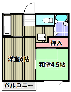 ハイツエンデバーⅠ 間取り図