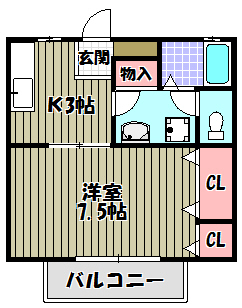 ハイツエンデバーⅡ 間取り図