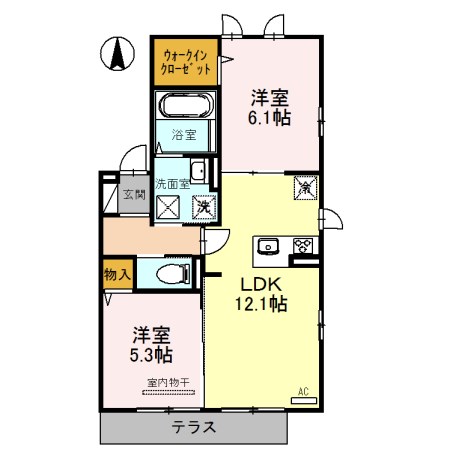 SUNRISE向陽台 間取り図