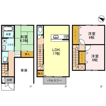 メゾネットアーリア  間取り図