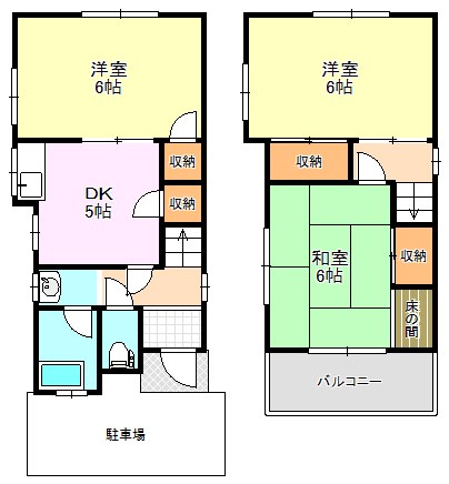 北野田戸建 間取り図