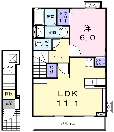 メゾンドソレイユⅡ 間取り図