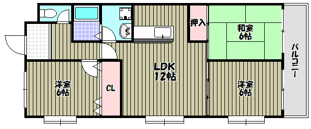 HIGASHIOマンション 間取り図