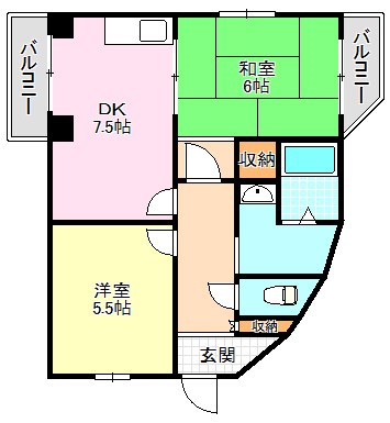 エスポワールイワタ2  間取り図