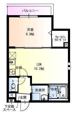 フジパレス北野田Ⅴ 間取り図