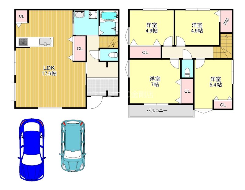 土師町2丁貸家 間取り図