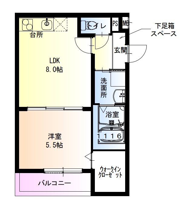 フジパレス堺白鷺 間取り図