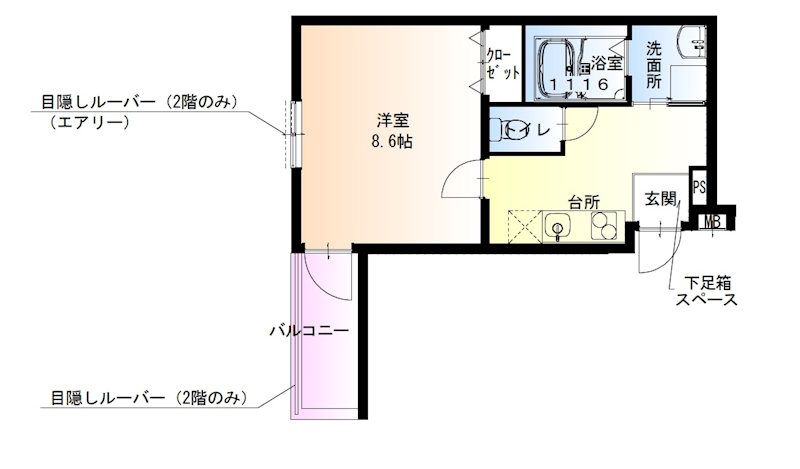 フジパレス堺白鷺 間取り図