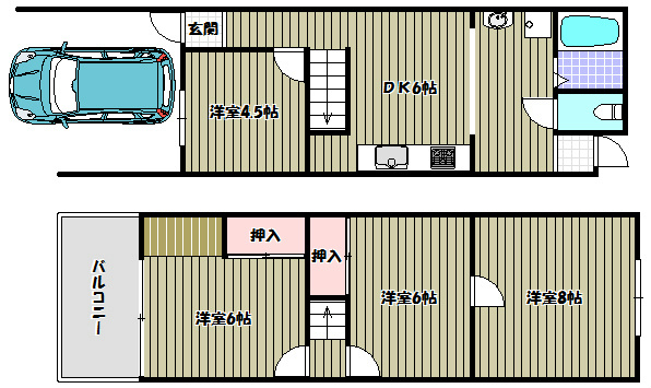 北野田テラス 間取り図
