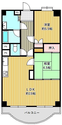 狭山レークハイツ1号棟  間取り図