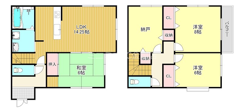 半田５丁目戸建貸家 間取り図