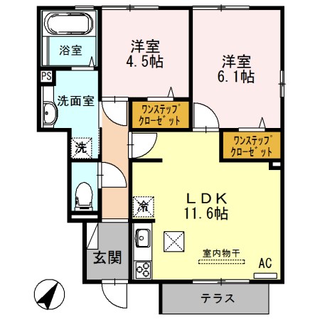 コンフォート大伴 間取り図