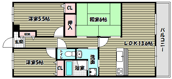 アンビエント金剛東ガーデンコート 間取り図