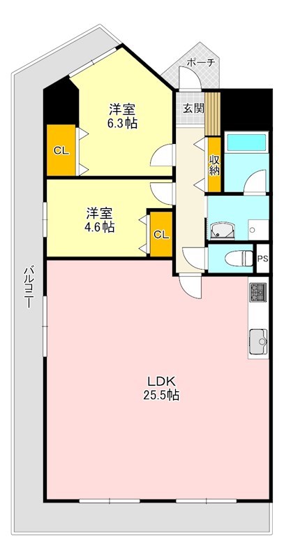 アンビエント金剛東ガーデンコート 間取り図