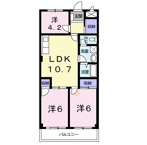 アレーゼF 間取り図