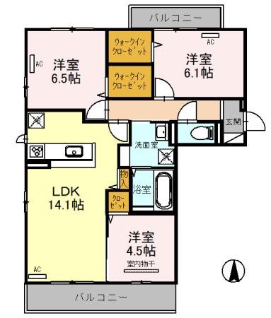 メルベイユさやか 間取り図