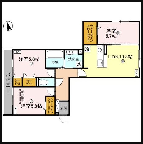 パサログランデ綾之町 間取り図