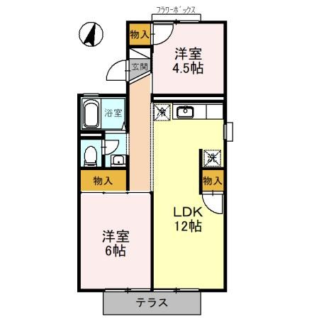 セジュール土師 間取り図