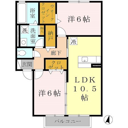 フローリッシュ美原 間取り図