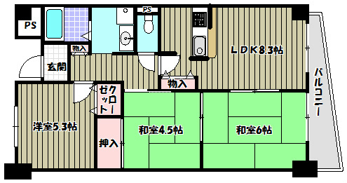 ルヴニール北野田 間取り図