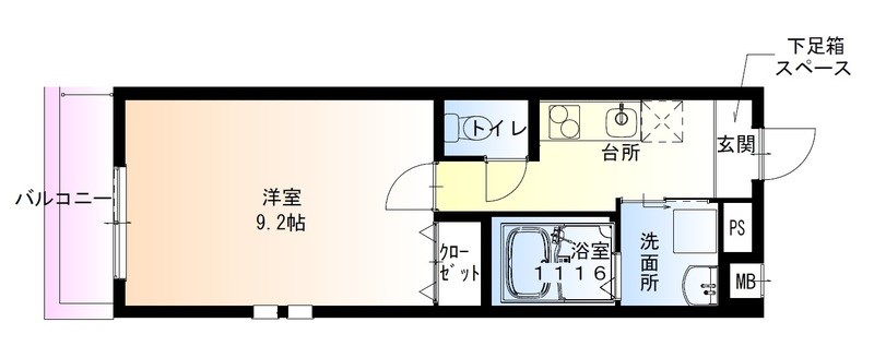 フジパレス北野田Ⅰ 間取り図