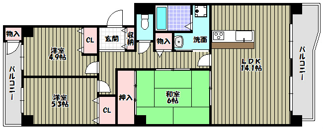 藤和さやまハイタウン 間取り図