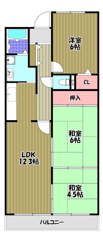 ボナージュ石橋 間取り図