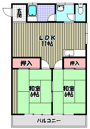 第２もずハイツ 間取り図