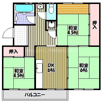 金剛第三住宅213棟 間取り図