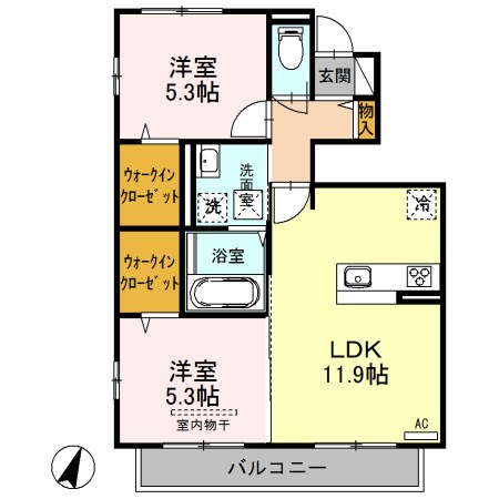 くみの木ヒルズⅠ 間取り図