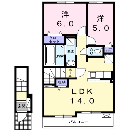 ルワンジュ草尾Ⅲ 間取り図