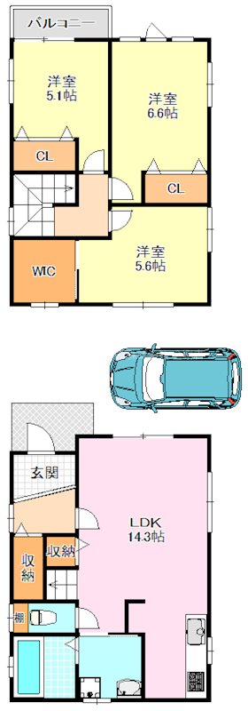 フジパレス戸建賃貸池田下町南  間取り図