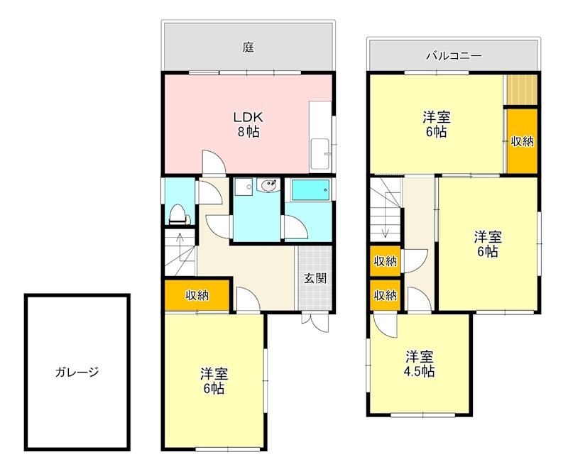 深坂貸家 間取り図