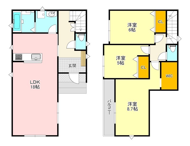 福田貸戸建住宅 間取り図