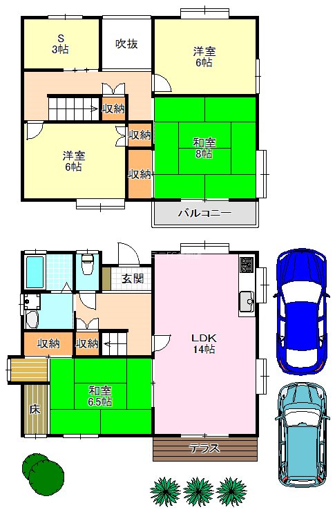 さつき野西戸建 間取り図