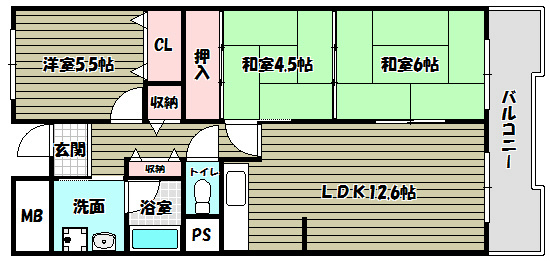 ドミール有住・光明池 間取り図