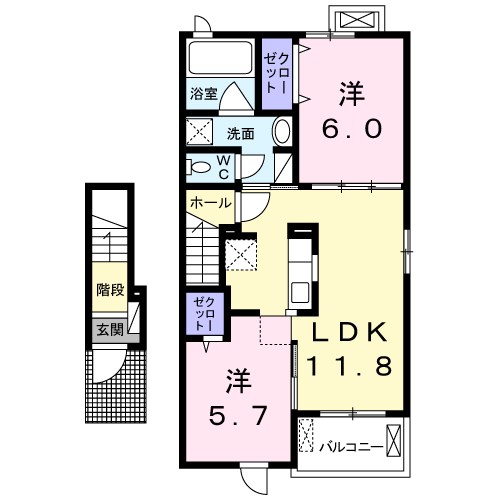 フィフス　アベニュー　ウエスト 間取り図