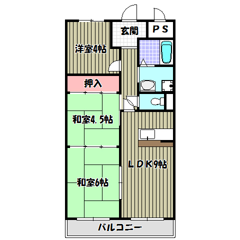 ヴィレヂ泉ヶ丘 間取り図