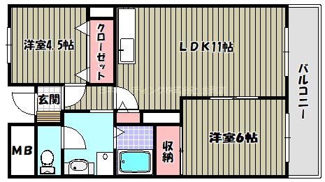 グランピア富田林 間取り図