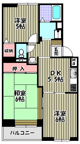 トリヴァンベール土師 間取り図