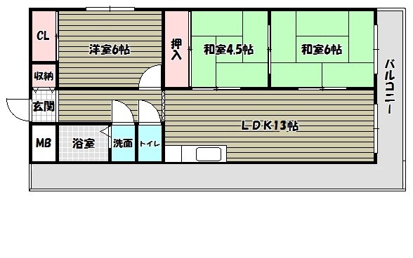 プレアール喜多 間取り図