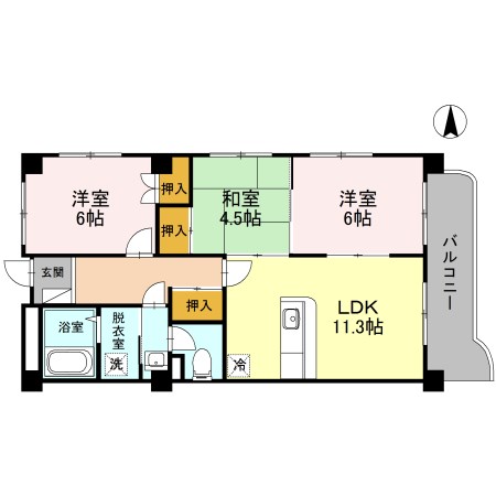 グランディール東山 間取り図