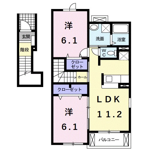 クラール・ベルF・U 間取り図