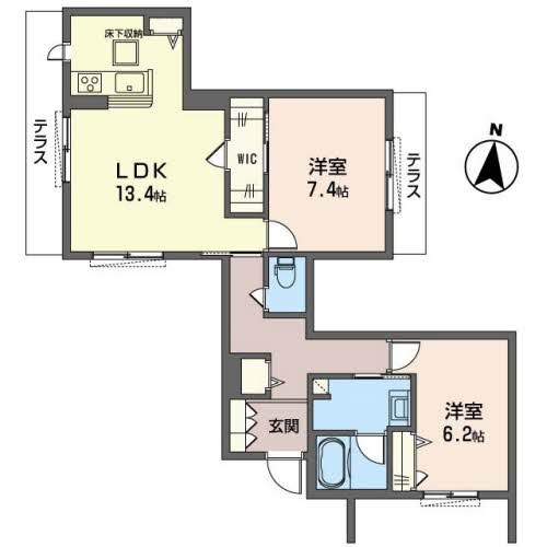 シャーメゾン　ベル　クリケット 間取り図