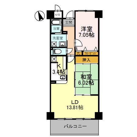 ラ・メゾンＭＳⅡ 間取り図