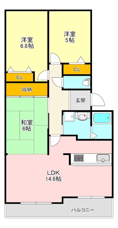 サニータウン長野清見台 間取り図