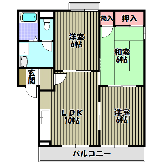 新栄プロパティー千代田Ⅰ 間取り図